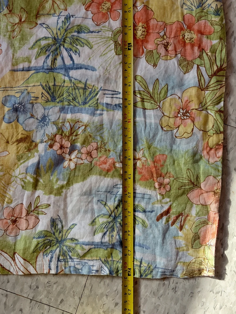LVintage Hot Cotton By Marc Ware 100%linen Tropical Floral Tank Too SZ L USA - Picture 10 of 10